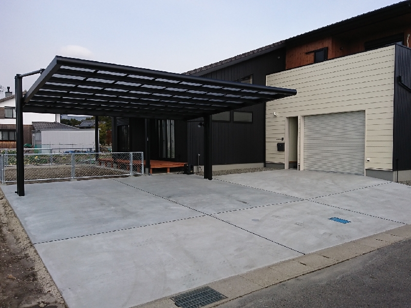 駐車場のポート工事